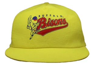 Buffalo Bisons Snapback-Mütze Vintage elektrisch gelb neon AAA Baseballkappe MiLB - Bild 1 von 11