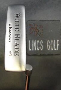 St.Andrews White Blade #1 Putter 87cm Playing Length Steel Shaft Tour Grip - Picture 1 of 11
