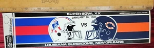 Nos NFL Superbowl XX 20 New England Patriots vs Chicago Bears Autoaufkleber  - Bild 1 von 6
