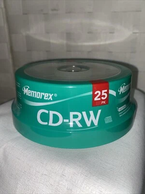 Memorex CD-RW 25 包 可录制 可重写 80 分 700 MB 4x 多速 - 全新 — 第 1/4 张图片