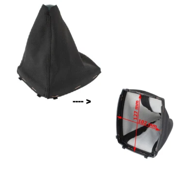 Cuffia cambio adatta per Ford Focus C-Max (03-06) pelle nera - Immagine 1 di 2