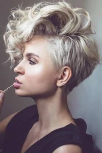 Short Honey Blond Afro Loose Curly Pixie Cut Wig Synthetic Hair No Lace Wig Cos - Picture 1 of 13