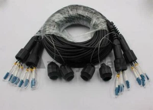 50M LC-LC UPC SM TPU Field Armored Fiber Cable 8 Strand Fiber Optic Patch Cord - Afbeelding 1 van 6