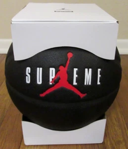 Supreme Jordan Basketball Black Composite Leather Indoor Ball Size 7 New FW24 - Picture 1 of 11
