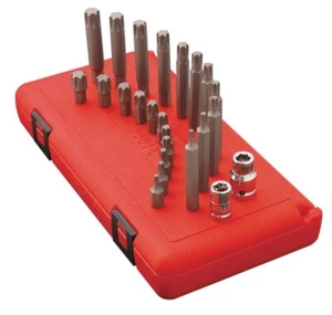 Sunex 24pc 3/8" & 1/2" Ribe Bits Holders 30mm & 75mm Long Sockets Bit Set M#9724 - Picture 1 of 1