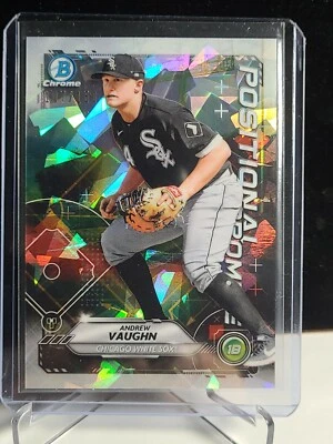 2021 Bowman Positional Promises Chrome Atomic #POS-AV Andrew Vaughn 107/150 SP - Image 1 of 4