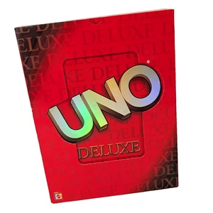 Uno Deluxe Kartenspiel 100% komplett Karten Scoreblock Anleitung, 2001 Familienspaß - Bild 1 von 6