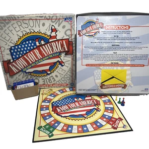 Know Your America Board Game – Cadaco 1996 Vintage Government USA Trivia 1990s - Picture 1 of 8