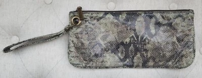 Bolso sin asas Hobo International muñeca cuero estampado serpiente marrón dorado antiguo Foto 1 de 4