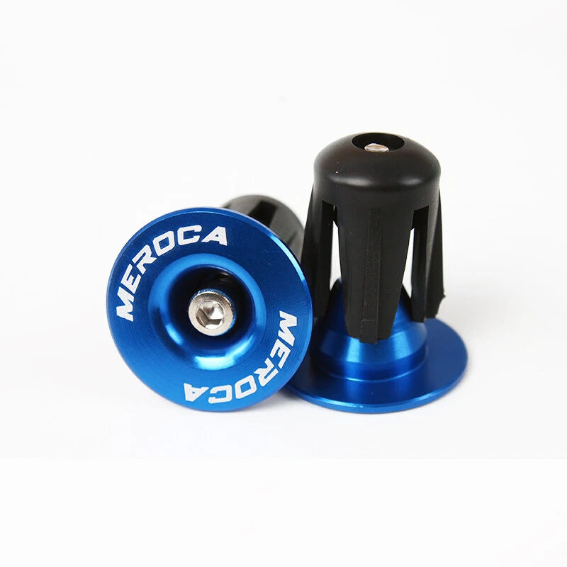 1 par de tapones de extremo de manillar de bicicleta de aluminio para bicicleta de montaña barra elevadora plana tapa de agarre Foto 1 de 4