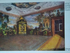 Sankt Florian Österreich antike Postkarte Anfang 1900 Kloster Deckengemälde  - Bild 1 von 4