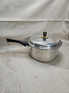 Prestige 8.5" Tri-Ply 18-8 Stainless Steel Pot & Lid w/Brass Trim - Picture 1 of 13