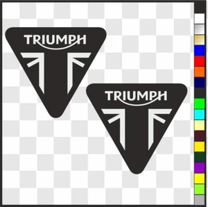 Triumph 3 stickers decals x 2 motorcycle quad laptop etc. various sizes/colours - Picture 1 of 4