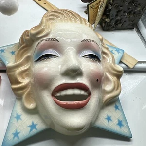 Vintage Marilyn Monroe Face By Clay Art San Francisco Wall Hang Americana D4 - Picture 1 of 10