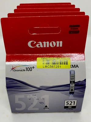 5 Canon Pixma CLI-521 GY Grey Ink Cartridge New / Old Stock - Image 1 of 4