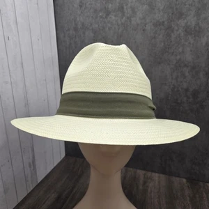 Sombrero Ultrafino Panamá Fedora XL 7 5/8 Paja Tejido a Mano Estilo Clásico Verano - Imagen 1 de 9