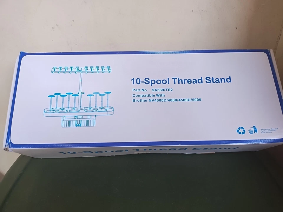 MÁQUINA DE COSER 10 SOPORTES DE HILO DE POZO AJUSTE GENÉRICO BROTHER AND BABYLOCK #SA539/TS2 Foto 1 de 4