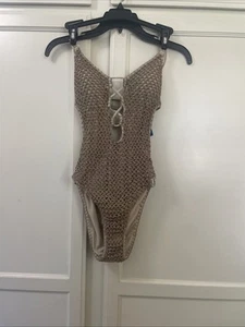 Neu mit Etikett Lucky Brand Bademode 1 Stück Be weave it UVP 118 $. Sand Größe L - Bild 1 von 14