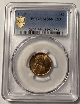 1930 Lincoln Wheat Cent PCGS MS66+RD - Image 1 of 4