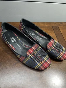Zapatos planos de ballet a cuadros Rock & Republic para mujer 6,5 vacaciones Navidad - Imagen 1 de 10