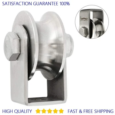 U Groove Pulley Wheel Steel Pulleys for Rope Pulley Gate Wheel Wire Rope Pulleys - Image 1 of 4