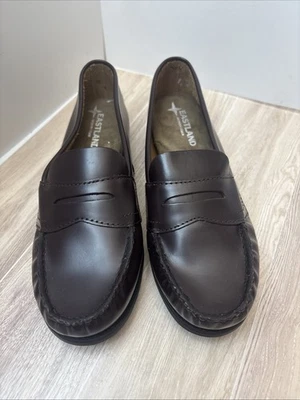 Новые женские коричневые кожаные классические мокасины Penny Eastland размер 6,5 - Изображение 1 из 4