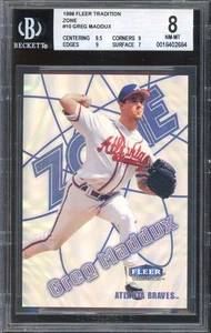 1998 Fleer Tradition Zone #10 Greg Maddux BGS 8 - Picture 1 of 2