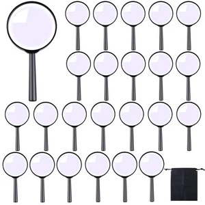 24 Pack Handheld Magnifier Plastic Magnifying Glass Portable Reading Magnifie... - Picture 1 of 6