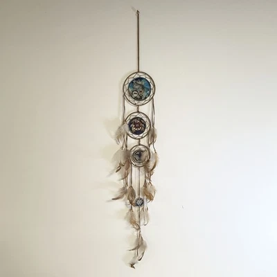 Plumas colgantes grandes estilo nativo americano atrapasueños lobo arte tribal decoración Foto 1 de 4