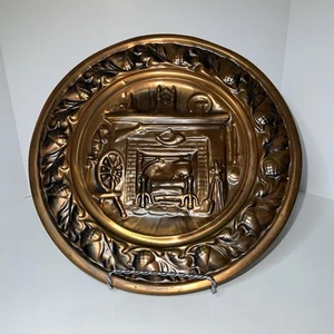 Vintage COPPERCRAFT GUILD Hochrelief Kolonial Repousse Kupfer Taunton, Masse - Bild 1 von 7