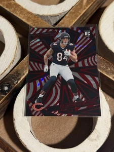 2025 Panini Revolution Colston Loveland  Red Swirl Chicago Bears Rookie - Picture 1 of 2