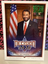 2020 DECISION ~ AL GREEN CARD #413 GREEN FOIL  /10 ~ ELECTION DAY ~ TEXAS