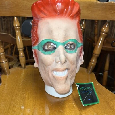 Costume Riddler DC Comics Latex Mask 1995  Batman Forever Jim Carrey New Tags - Image 1 of 4