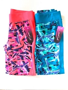 NWT Exertek Girl Athletic Leggings Size L(14 )x 2 - Picture 1 of 4