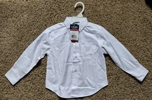 Chaps Performance Series Boys Size 4 White Dress Button Up. NEW With Tags  - Picture 1 of 6