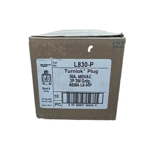 Pass & Seymour L830-P Turnlok Plug Box Of 10 - Picture 1 of 2