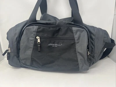 Eddie Bauer Canvas Travel Bag Multiple Compartments Gray /black Duffle - Image 1 of 4