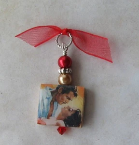 Vom Winde verweht Anhänger Rot Vintage Art Charm Scarlett O Hara Rhett Charm My Dear - Bild 1 von 1