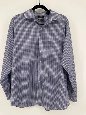 Camisa de Vestir Berkley Jensen Talla 16-16.5, 34/35 Azul Cuadros Sin Arrugas�� Foto 1 de 4