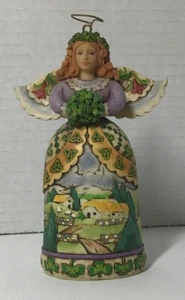 Jim Shore 2009 Irish Blessing Angel Christmas Ornament Heartwood Creek Shamrocks - Picture 1 of 5