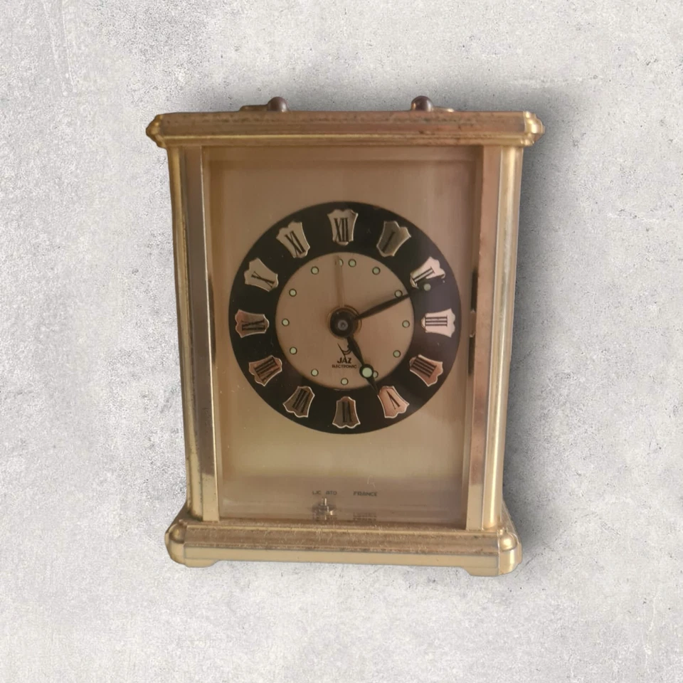 PENDULE À POSER , HORLOGE,  ANCIENNE, JAZ ÉLECTRONIC, RARE DECO VINTAGE - Photo 1/4