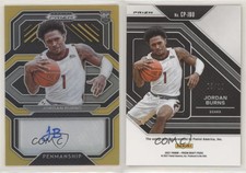 2021-22 Panini Prizm Draft Picks College Penmanship Gold /10 Jordan Burns Auto