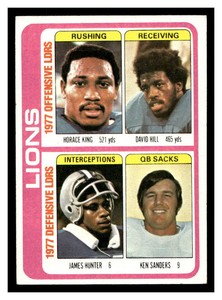 1978 Topps  #509 Horace King / David Hill / Hunter / Ken Sanders    Lions
