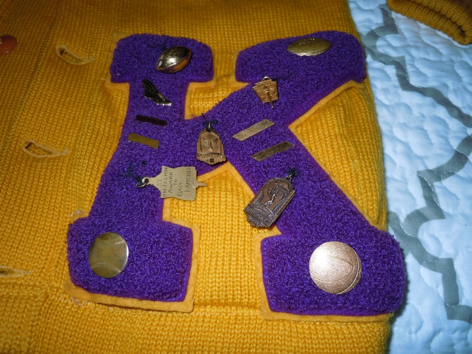 Vintage 1952 High School Letter Sweater Kewaunee, WI. Mens Size 42 - Image 1 of 4