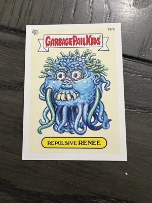 Mini pegatina 2013 Garbage Pail Kids tarjeta exclusiva 197b Repulsive Renee Foto 1 de 2