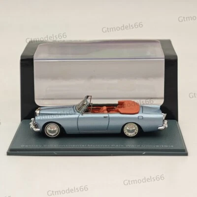 1/87 NEO Bentley SIII Continental Mulliner Park Ward Convertible Blue Resin Car - Image 1 of 4