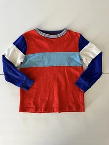 Boden Red/White/Blue Stripe Long Sleeve T Shirt Size 5-6Y Boy's Youth - Picture 1 of 4