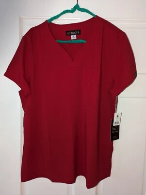 Koi  Scrub top   Style 1094-022 Sansa,  V-Neck Scrub Top  color : "Ruby" Size M - Image 1 of 4