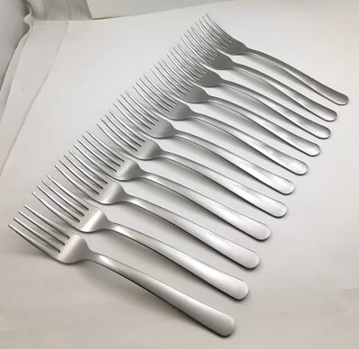 NSF Tramontina Brazil 732 Stainless Steel Lot of 11 Dinner Forks 7" - Image 1 of 4