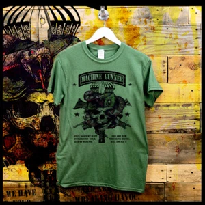 T-shirt mitragliatrice militare fanteria iracheno guerra afghana combattimento veterinario - Foto 1 di 1